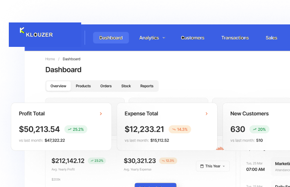 Dashboard preview showing sales analytics